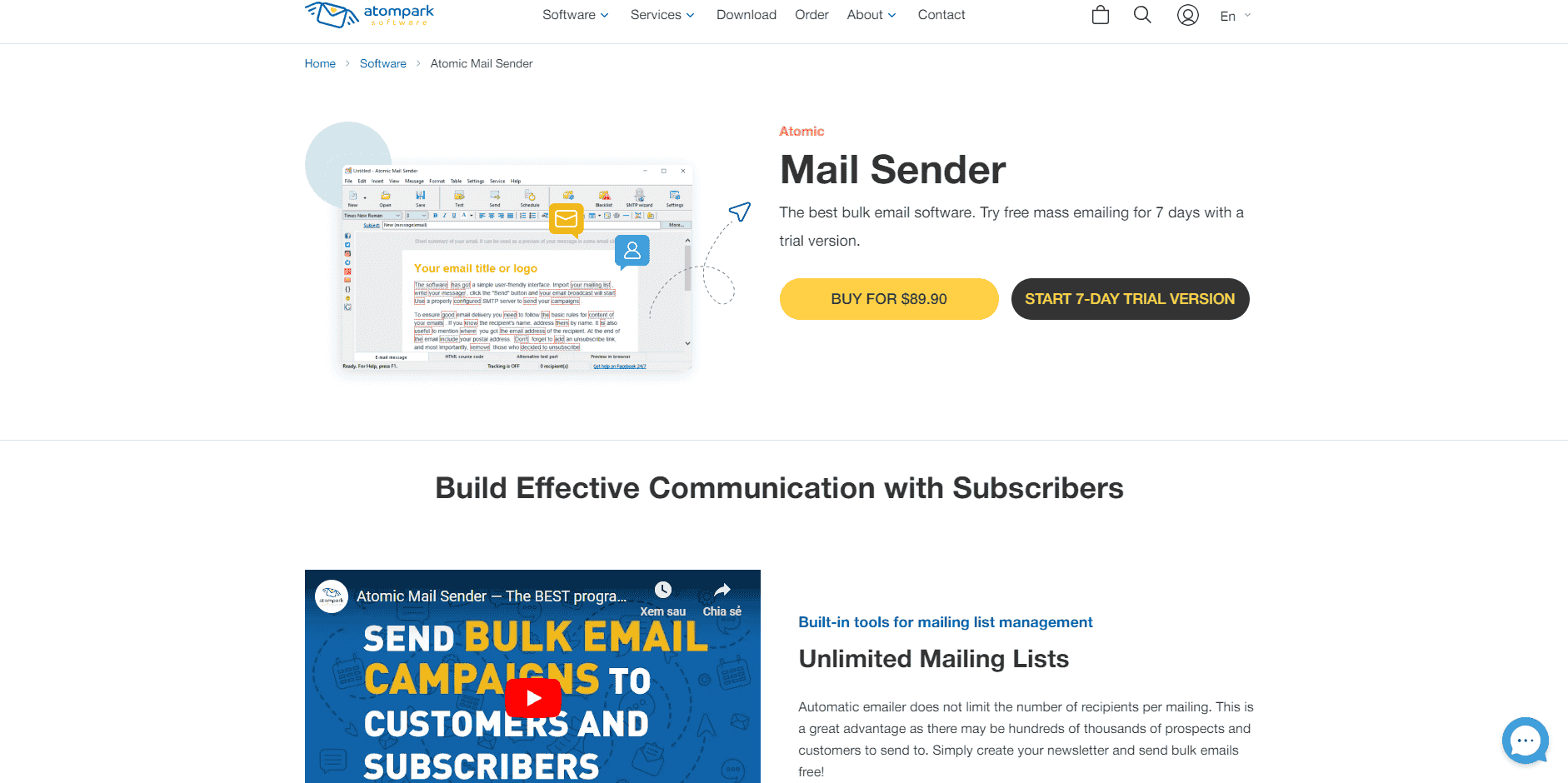 Công cụ email marketing - Atomic Mail Sender